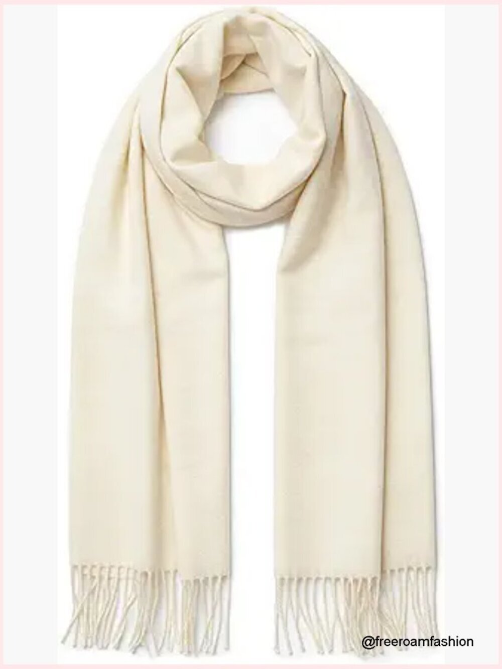 Soft Faux Cashmere Winter Scarf with Tassels 27x79